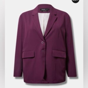 Torrid Blazer Eggplant Purple